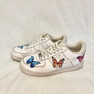 Custom butterfly Air Force 1’s.